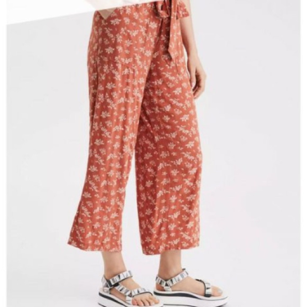 American Eagle Outfitters Floral Rust Pants